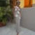 Knitted 3d Flower Halter Long Dress Crochet Hollow Out Sleeveless Blue Maxi Dresses New Lady Beach Vacation Robe
