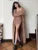 Autumn Winter New Knitted 3-piece Skirt Set Long Cardigan Strapless Crop Top Mini Skirt Y2k Korean Knitwear New