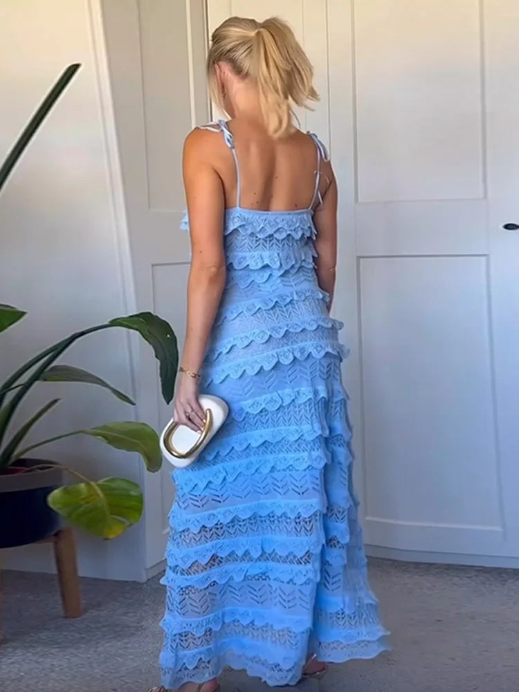 Lace Off Shoulder Midi Dress
