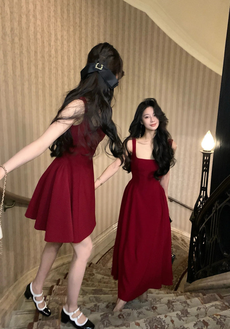 Summer Evening Party Midi Dresses Sleeveless Y2k Mini Birthday Dress Korean Aline Vestidos