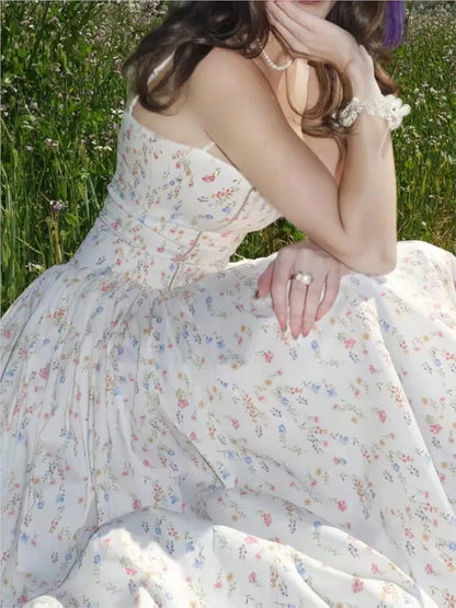 Print Vacation Slim Dress Sleeveless Backless Maxi Dresses Evening Party Graduation Robe