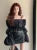 Low Cut Off Shoulder Youth Blouse Designer Sweet Puff Sleeve Crop Top Ruffles Korean Pocket Button Short Shirts