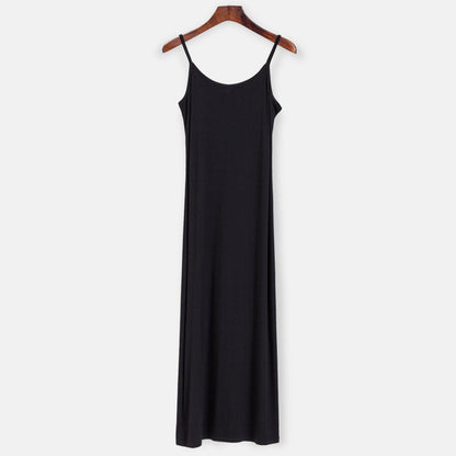 Spring Autumn O-neck Elastic Knit Long Dresses Soft Lady Hollowing Sweater Dresses Femme New