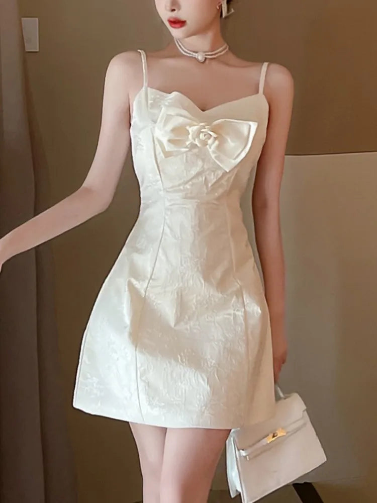 Y2k Sweet Mini Dress for Spaghetti Strap Princess Birthday Party Short Dresses Summer Spring Slim A-line Vestidos New