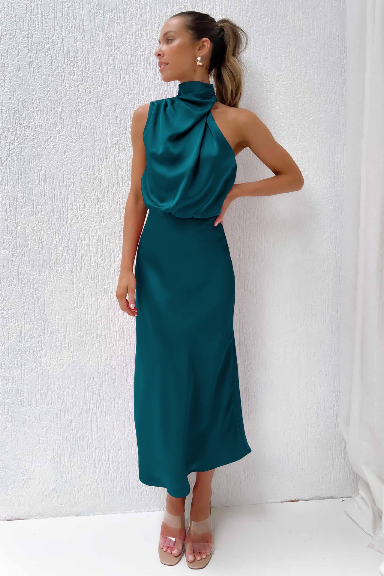 Sleeveless Off Shoulder Bodycon Maxi Dresses Wedding