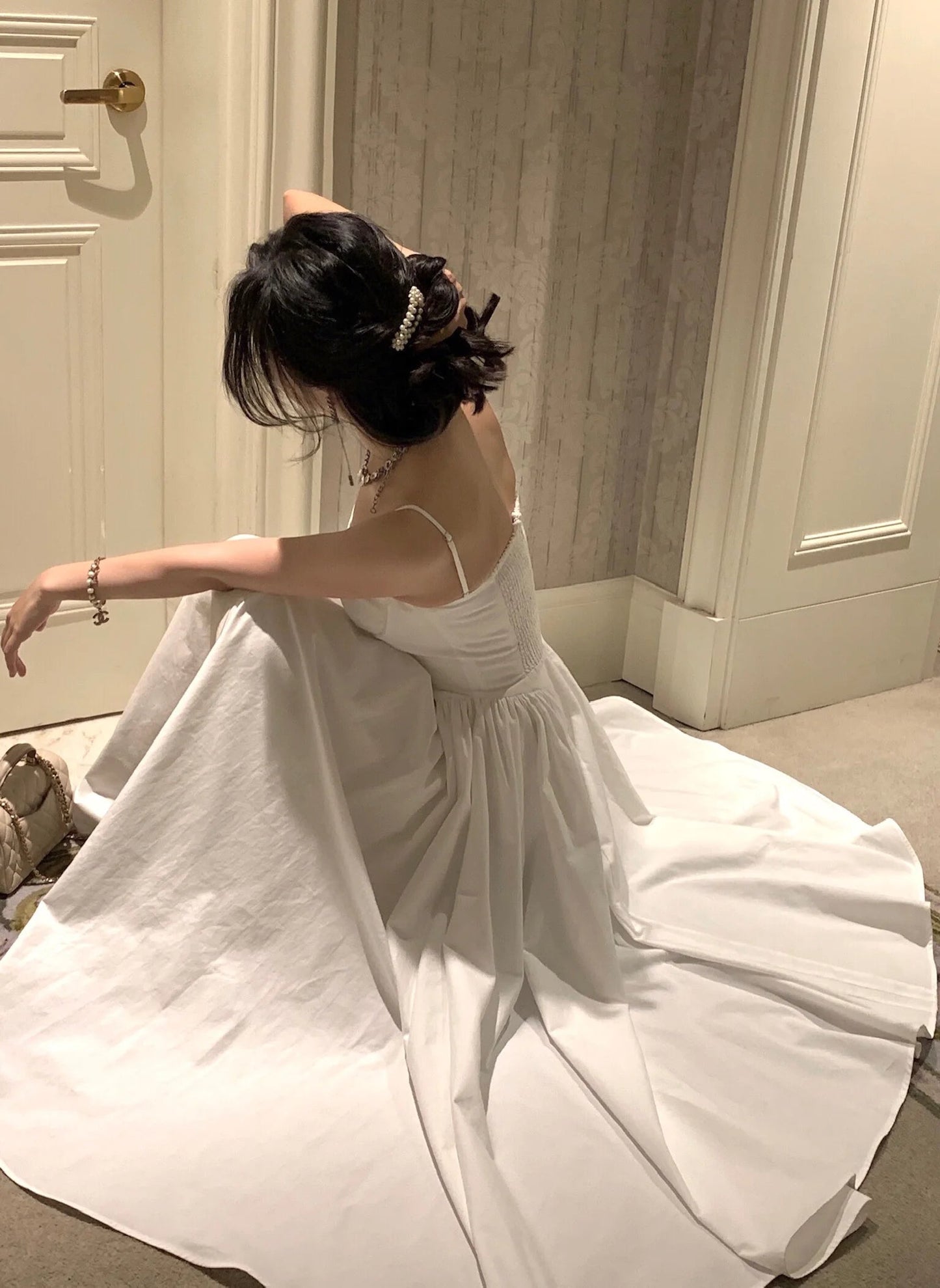 Spaghetti Strap Midi Dress Slim a Line Party Dresses Party Birthday Holiday Dress Clothing