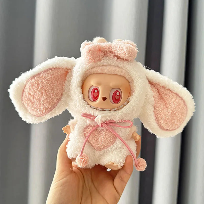 Handmade Labubu Kawaii Bunny Overalls Outfit