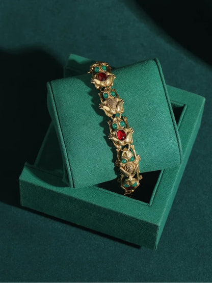 18k Gold Frog Plated Bracelet