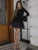 Knitted Mini Dress Female Long Sleeves Gown Flare Sleeves Spliced Autumn Winter Dress A-line Sweet Bodycon Clothes