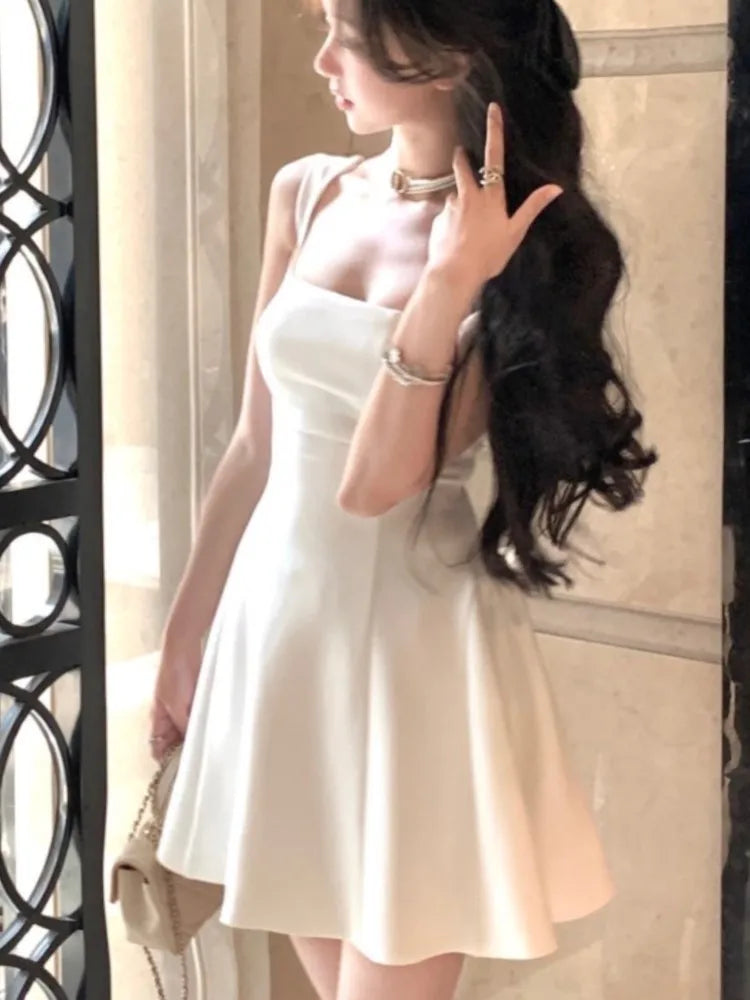 Summer Evening Party Midi Dresses Sleeveless Y2k Mini Birthday Dress Korean Aline Vestidos
