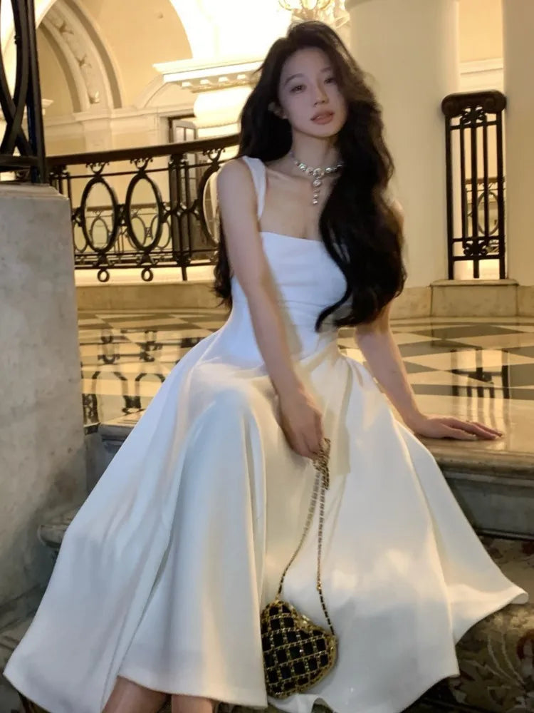 Summer Evening Party Midi Dresses Sleeveless Y2k Mini Birthday Dress Korean Aline Vestidos