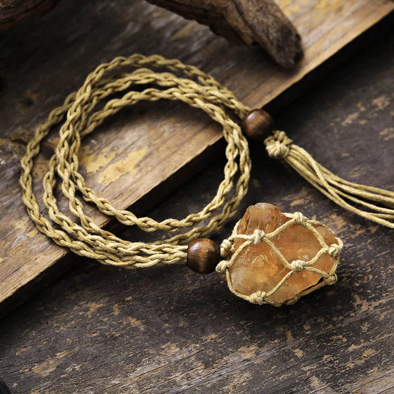 Raw Stone Pendant Necklace