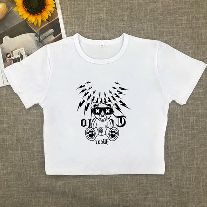 Short-sleeved T-shirt New Explosive Spice Show Thin Pure Want High-grade Top Summer ’s Brand