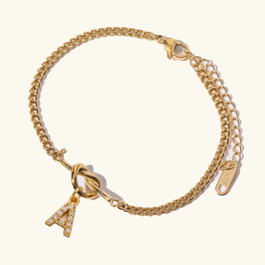 Marisse Diamond Initial Bracelet