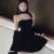 French Strapless Mini Dresses Lace Patchwork A-line Evening Party Dress Korean Y2k Mini Vestidos Mujer