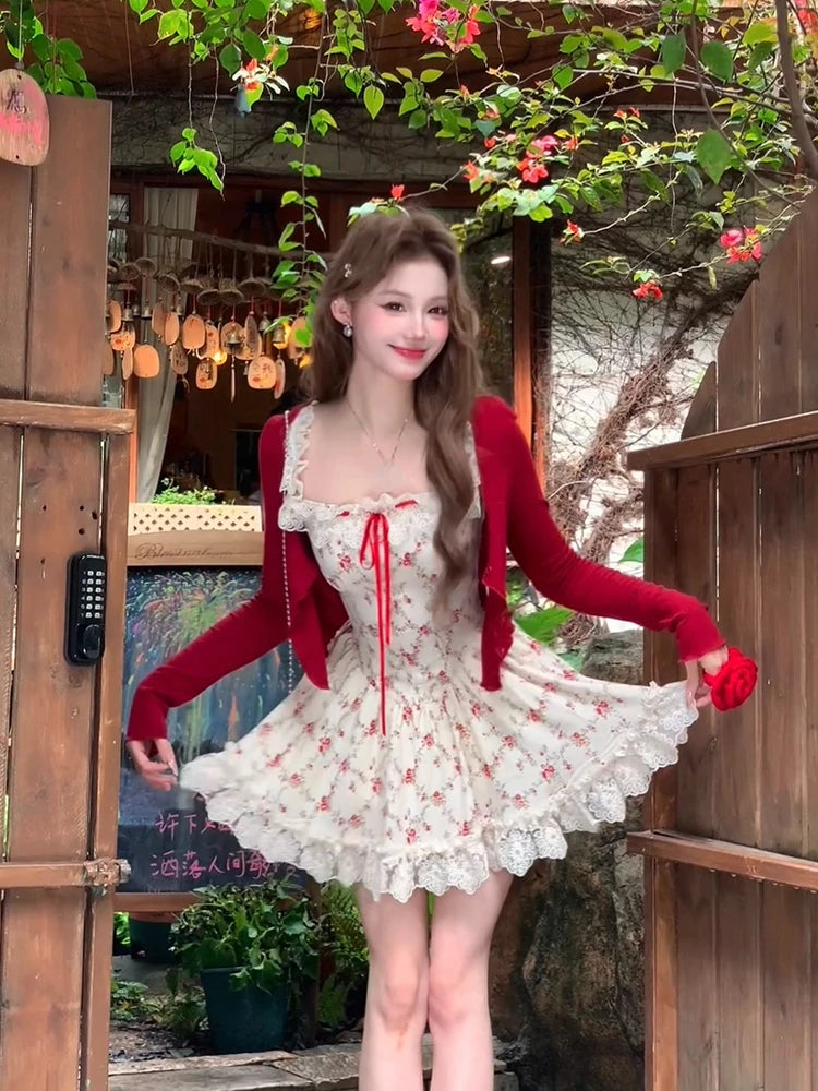 Beach Mini Dress 2000s Y2k Clothing Outwear Even Party One Piece Dress Korean Summer
