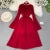 Autumn Flare Sleeve V-neck Midi Dresses for Pleated A-line Party Dress Korean One Piece Vestidos New