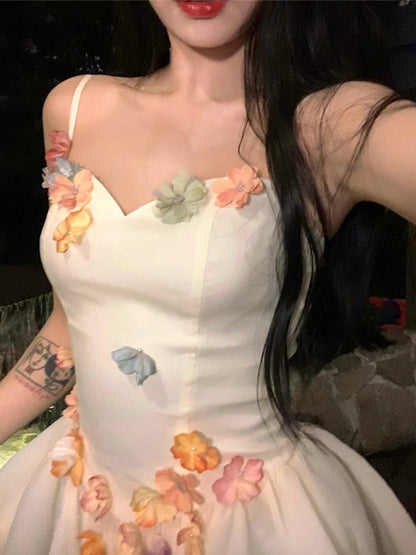 Sweet Kawaii Evening Party Dress French Mini Dress Korean Slim Causal Retro One Piece Dress Summer