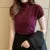 Tops and Blouses Summer Short Sleeve Blouse Blusas Mujer De Moda Turtleneck Knitted Blouse Shirt Tops