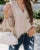 Spring Summer Style Blouses Shirts Lady Long Lantern Sleeve V-neck Color Blouse Tops