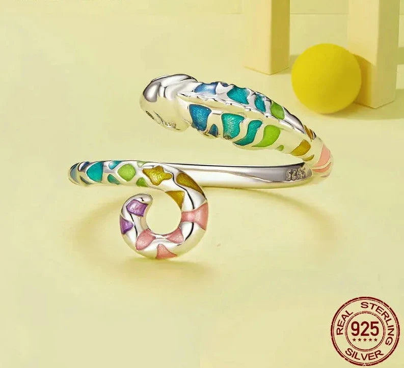 Sterling Silver Chameleon Ring