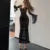 Bodycon Lace Long Dresses for V-neck Flare Sleeves Slim Mermaid Evening Party Dress Club Prom Robe Vestidos