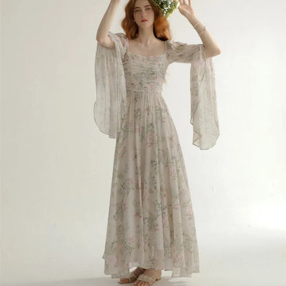 French Princess Long Dresses Autumn New A-line Evening Party Dress One Piece Vestidos Mujer