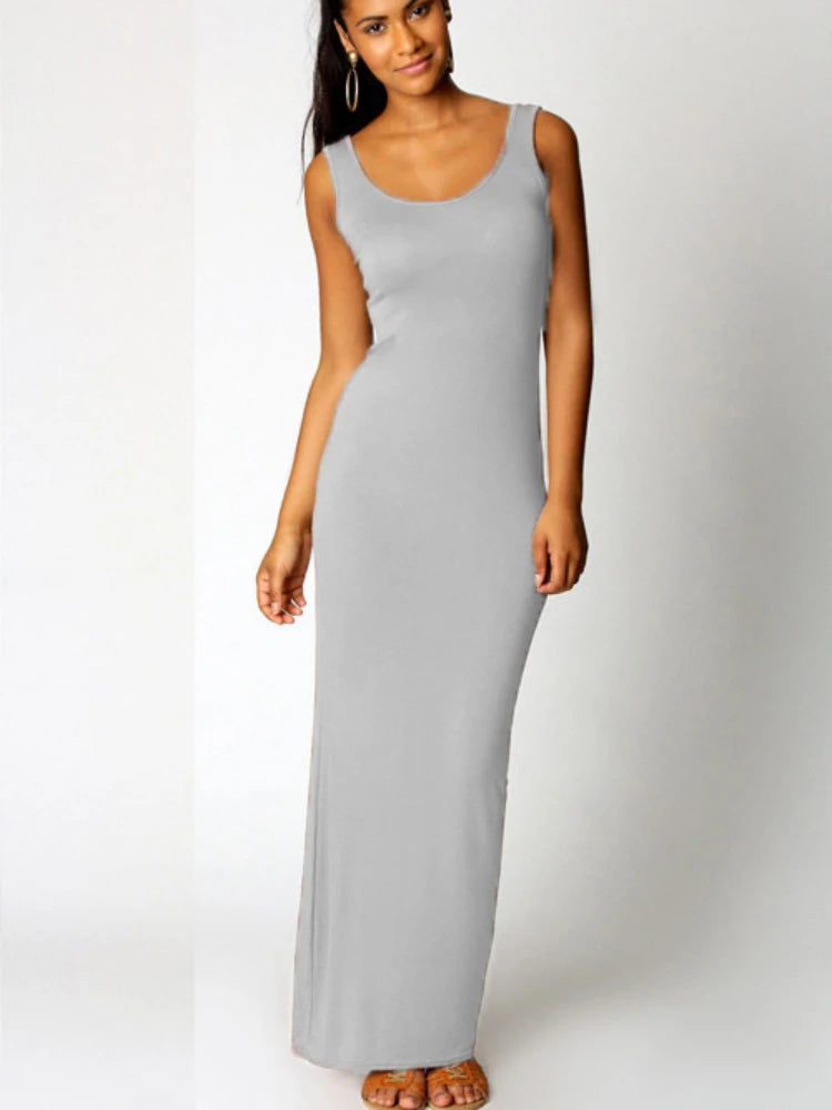 Sleeveless Bodycon Maxi Dress