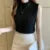 Korean Tops Spring New Summer Tops Clothes Sleeveless Blouse Knit Elastic Blusas