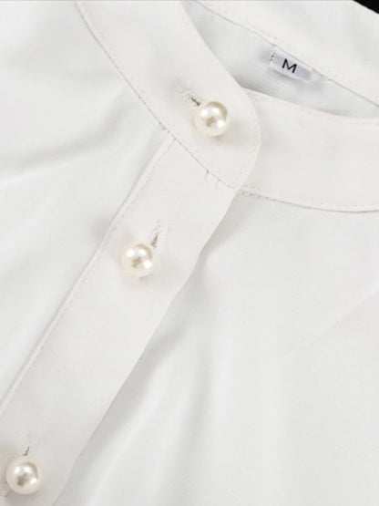 White Ruffle Halter Shirts Loose Hollow Out Single Breasted Blouses Female Autumn High Street Tops