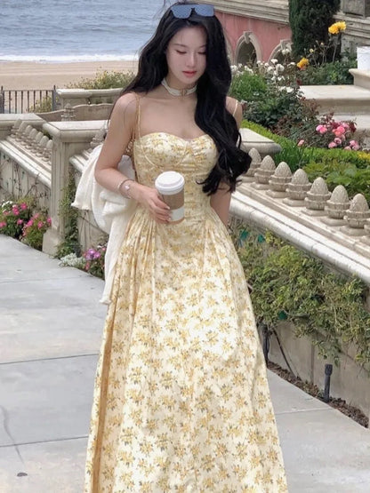 Spaghetti Strap Midi Dress Slim a Line Party Dresses Party Birthday Holiday Dress Clothing