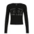 American Retro Letter Print Button V-neck Shirt ��s Autumn New Blouse Slim Basic Knitted Top Tees Fashio