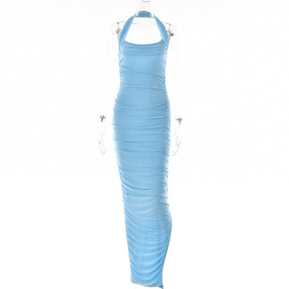 Articat Strapless Mesh Maxi Dress