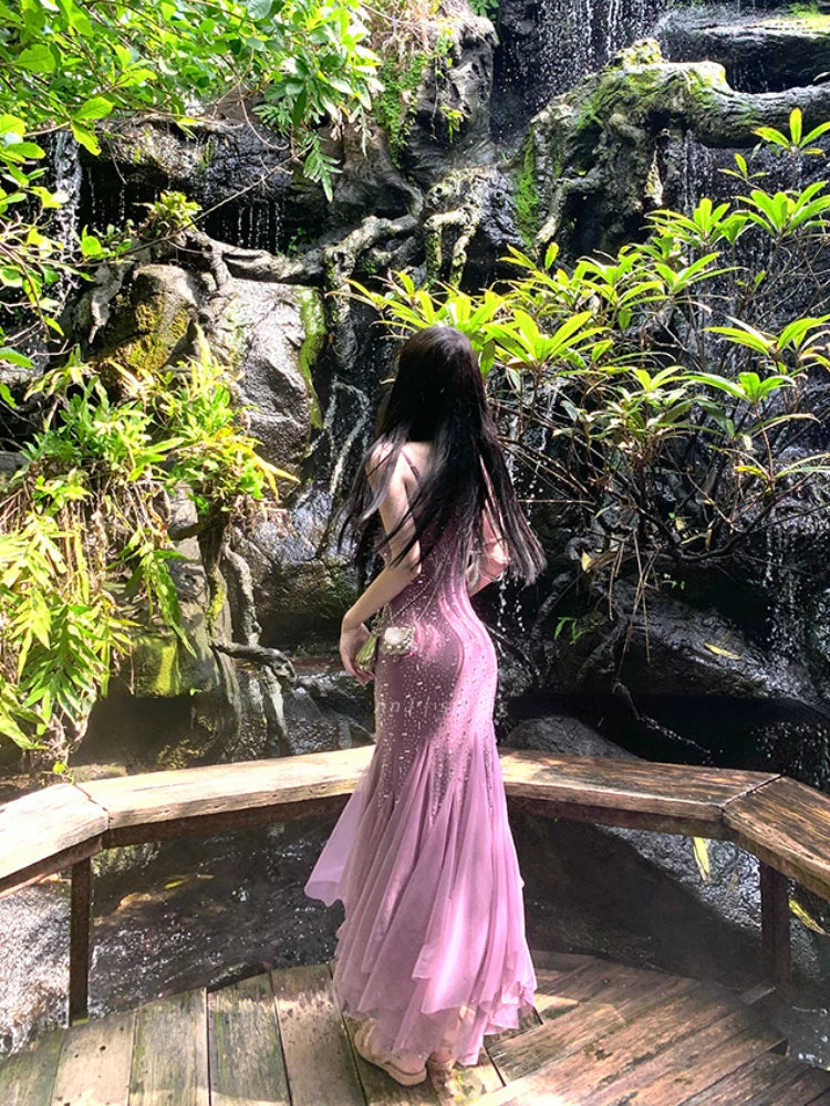 Even Party Midi Dress Female Bodycon Strap Dress Even Party Summer Outwear Beach Style Clothing Korean