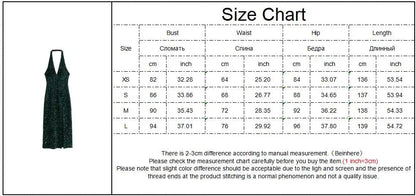 Sequined Bodycon Split Midi Dress for Backless Sleeveless Halter Slim Long Vestidos Spring Club Party Dresses