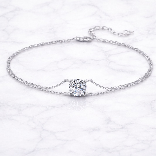 "collins" Lab Diamond Gold Bracelet
