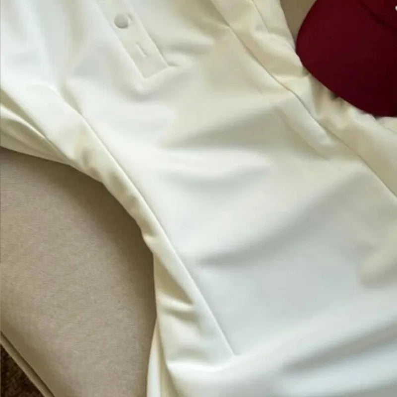 White Preppy Style Dresses Spring Summer Aline Vestidos Mujer Korean Simple Mini Dress