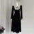 French Princess Evening Party Dresses Lace Patchwork Velvet Mini Dress A-line Korean Autumn Vestidos Mujer