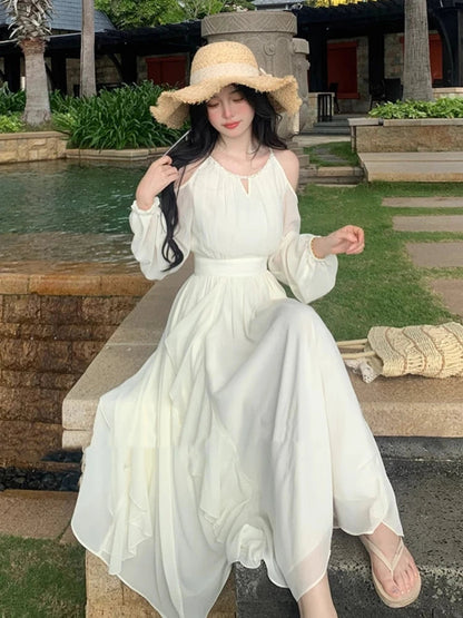 Autumn Spring New Midi Dress Party Long Sleeve Female Clothes Vestidos Mujer