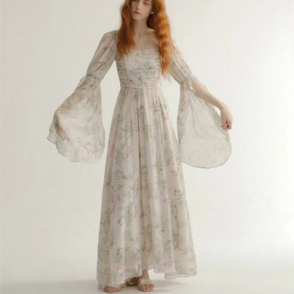 French Princess Long Dresses Autumn New A-line Evening Party Dress One Piece Vestidos Mujer