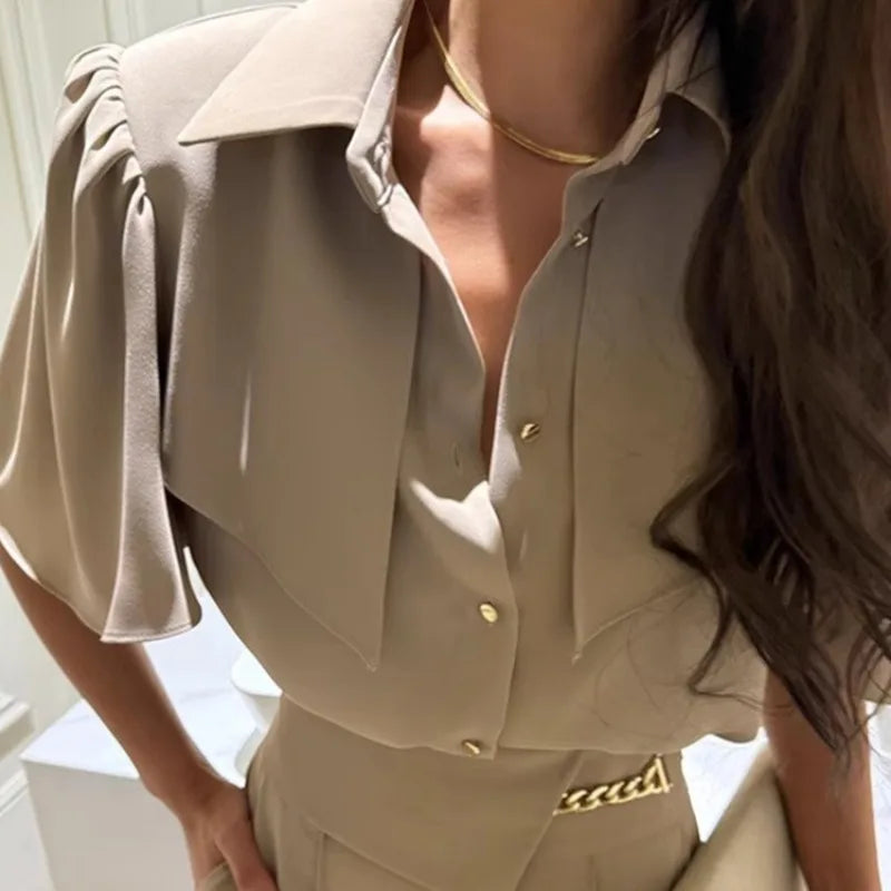 Blouses Spring Summer Korean Shirts Office Lady Simple Blusas Mujer