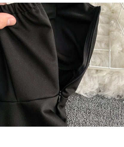 Kylethomasw Backless Club Dresses Hepburn Black Mini Dress High Waist a Line Slim Woman Dress Robe Femme