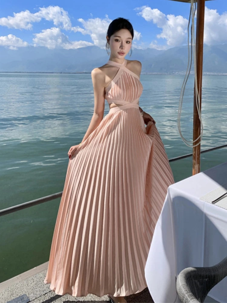 Summer New Long Dresses Aline Slim Evening Party Wedding Prom Robe One Piece Clothing