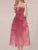 Korean Style 3d Flower Sequin Lace Strapless Dress Multi-color Mesh Long Dresses New Spring Summer A7877