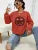 Leopard Print Smile Face Love Printed Sweatshirt Autumn Soft Hoody Fleece Warm Hoodies Street All-match Female Pullover