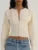Autumn Knitwear Cardigan Top ’s Ribbed Patchwork Slim Cropped Inner Top ’s Knit Cardigan Outwear