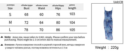 Summer Maxi Dress Preppy Style Butterfly Print Sleeveless Strap Dresses Clubwear Party Dresses