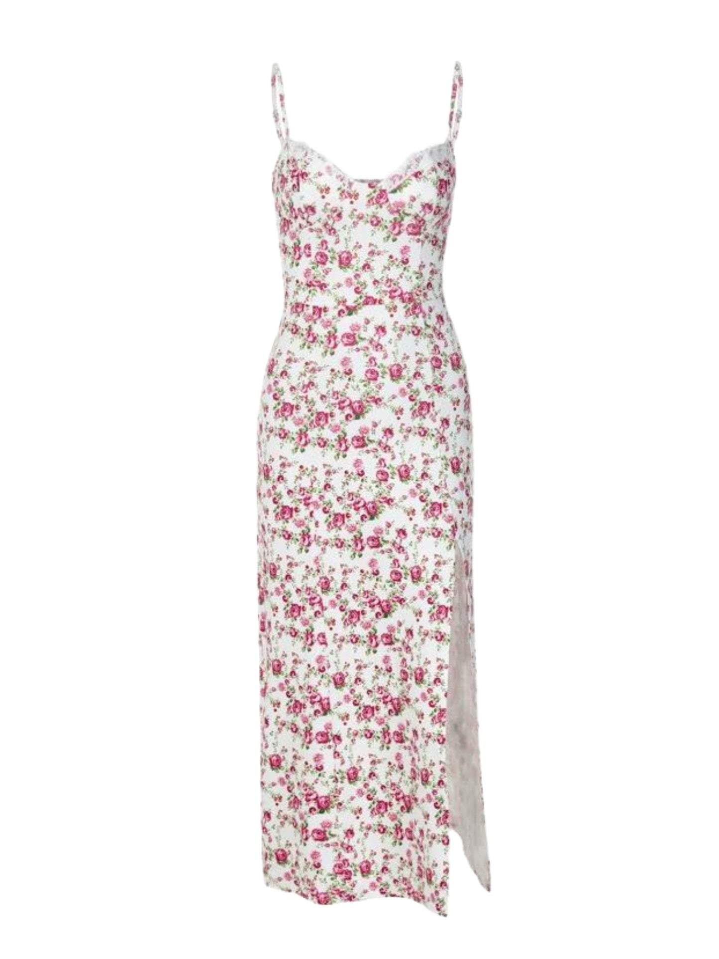 Hermione Print Slit Midi Dress