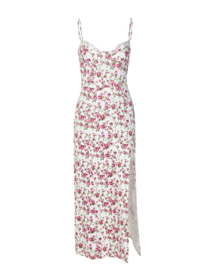 Hermione Print Slit Midi Dress