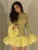 Knitted Mini Dress Female Long Sleeves Gown Flare Sleeves Spliced Autumn Winter Dress A-line Sweet Bodycon Clothes